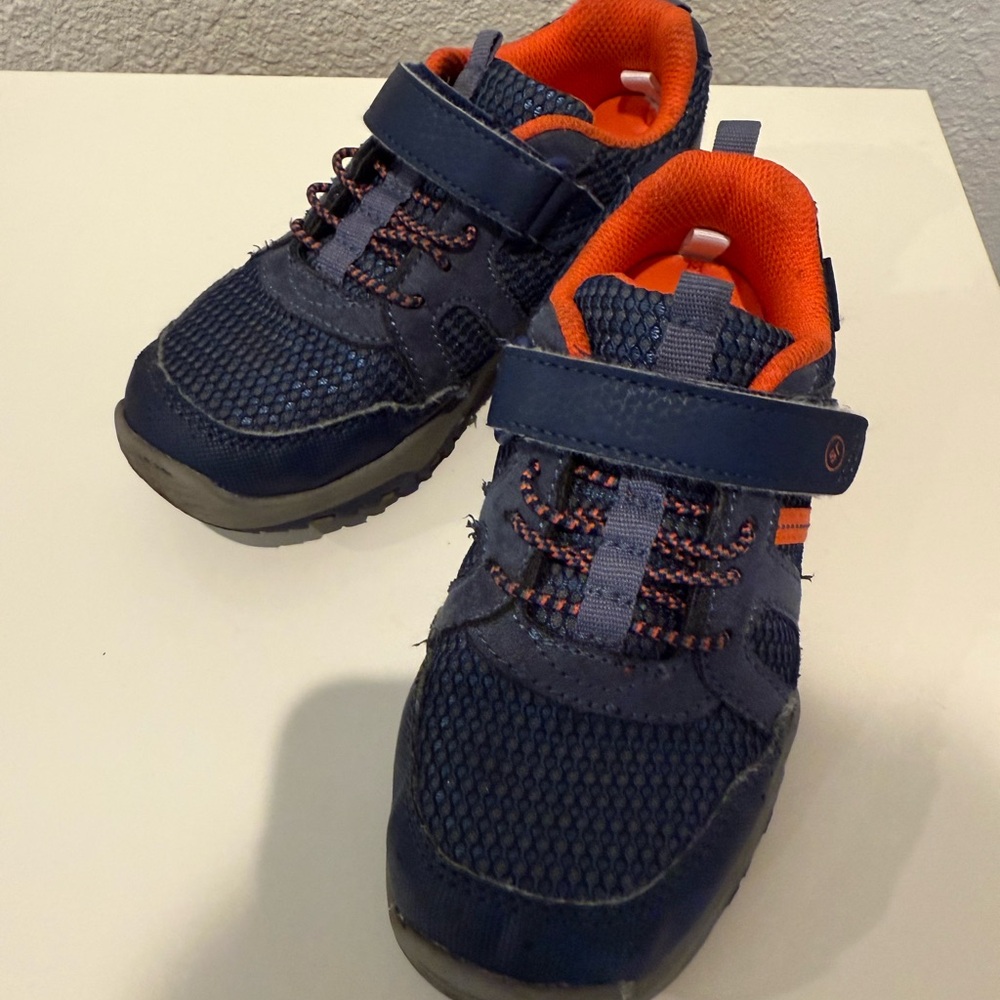 Blue and Orange Velcro Sneakers Stride Rite size 11